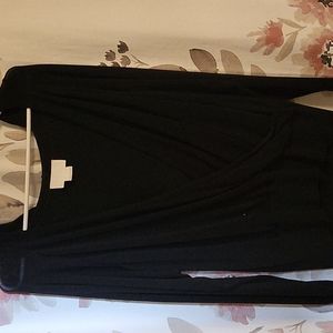 Debra Deroo large black crossbody hooded sweater